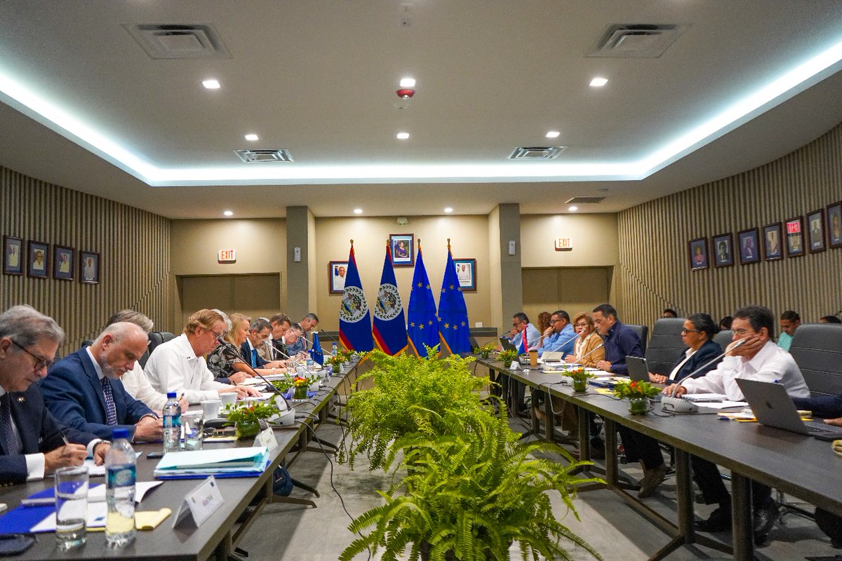 Happening Now: Foreign Minister Fonseca and H.E. Dr. Erja Askola, EU Ambassador to Belize, chair the annual Belize-EU Partnership Dialogue, bringing together key stakeholders to advance cooperation in the digital sector, climate &amp; energy, education &amp; research, health and more.