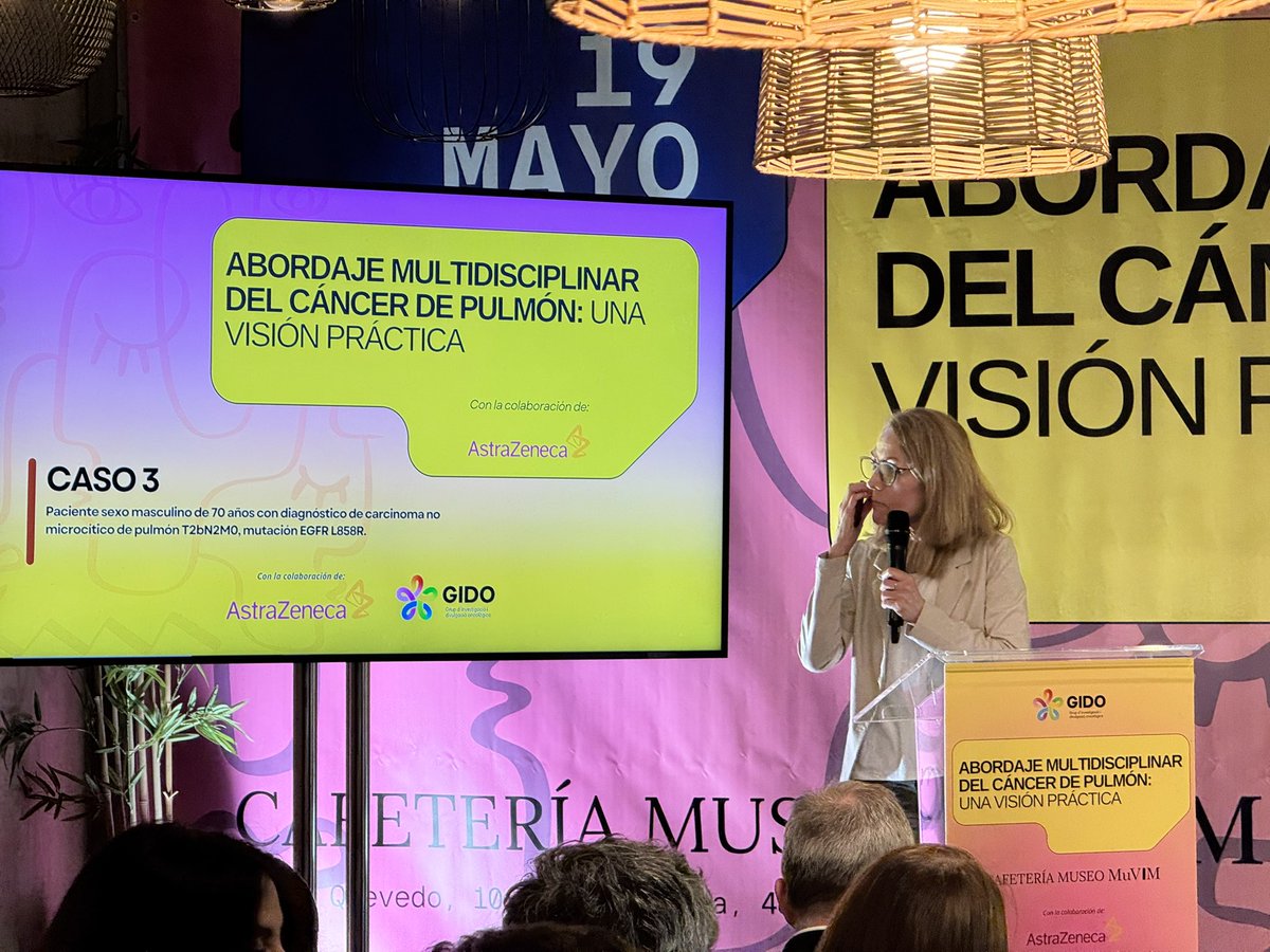 Caso 3
Varón de 70 años con carcinoma no microcítico T2bN2M0, mutación EGFR L858R.
Modera: Dr. Óscar Juan Vidal
Ponente: Dra. Inmaculada Maestu
Debaten: Dr. Muelas y Dra. Compañ
#Oncología #EGFR+