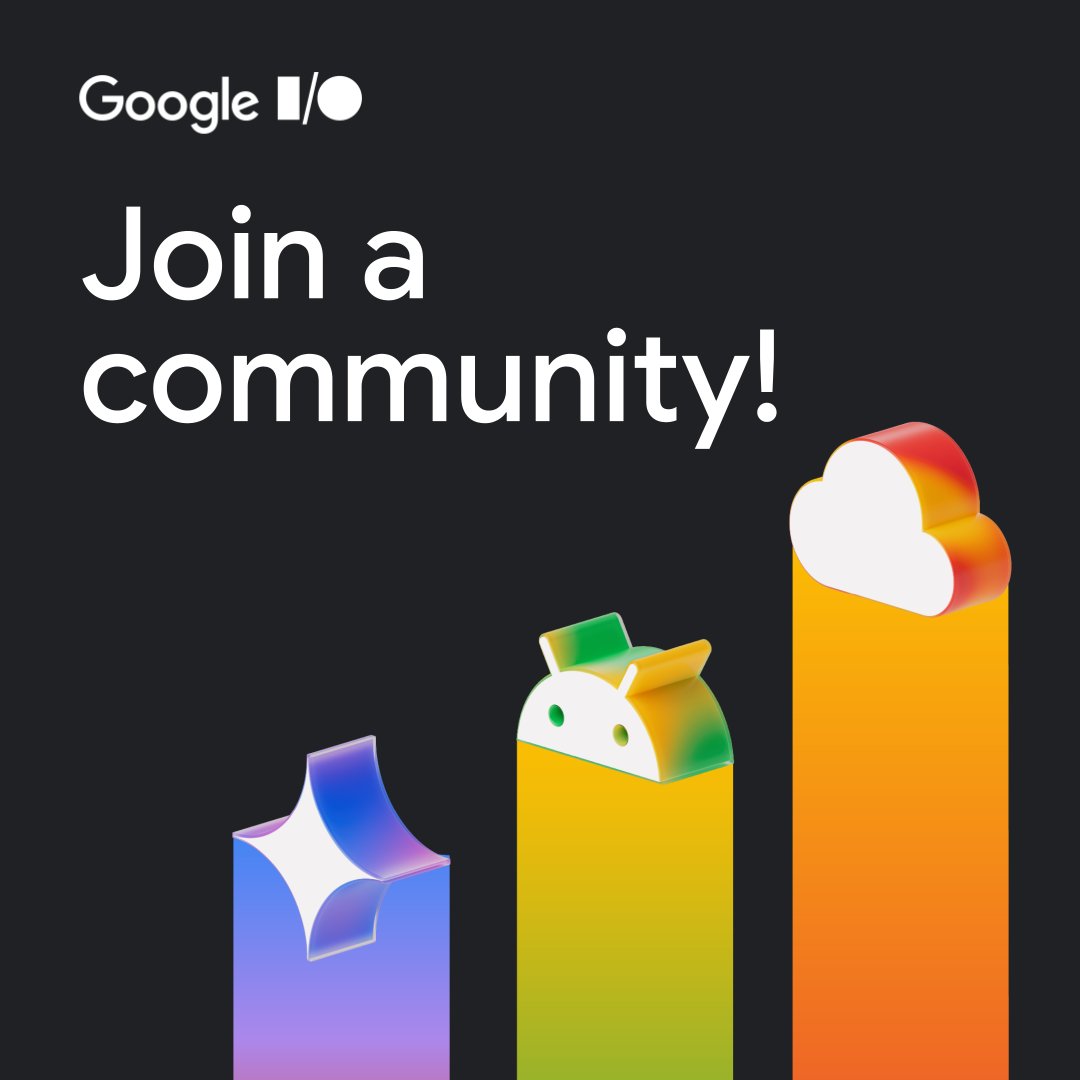 🫂 Community is at the core of everything #GoogleIO.

That's why our community page lets you explore our many groups by stack, location, interest and keyword search. Toggle between events and groups to find an in-person meetup happening near you → goo.gle/3GZ6kpC