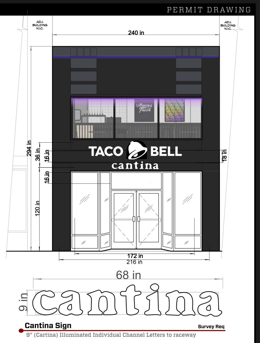 1614 Chestnut St | The location of the new TacoBell Cantina. 

TacoBell Cantina’s offer an upscale design, different food options &amp; the best part? Liquor! 

Slated for a July opening those late night TacoBell runs will be the new after party