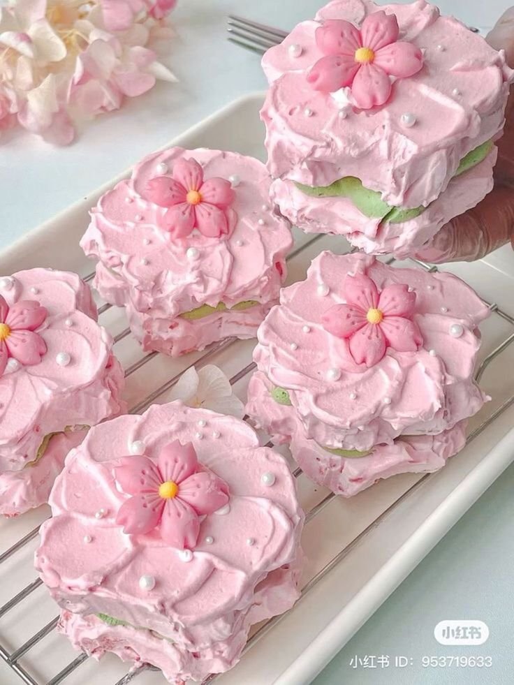 cherry blossom cakes
