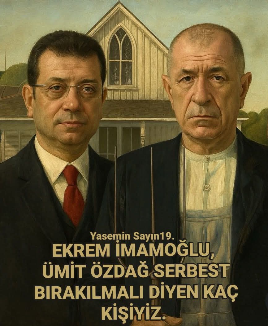 EKREM İMAMOĞLU, 
ÜMİT ÖZDAĞ SERBEST BIRAKILMALI DİYORSAN. 
   🤎🤎🤎🤎"LER BIRAK.