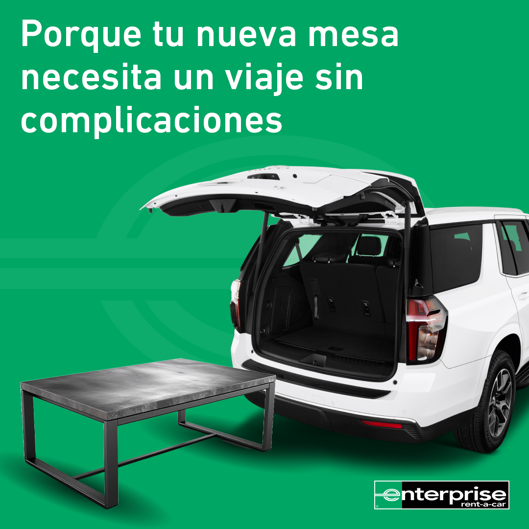 ¿Compraste una nueva mesa o mueble?

🛋️🚚 No te preocupes por el traslado, Enterprise Rent-A-Car tiene la camioneta perfecta para que tu nueva pieza llegue a casa sin complicaciones.

Visítanos en nuestras sucursales:
🟢 San Salvador, Sunset Plaza
🟢 San Salvador, Zona Rosa
🟢