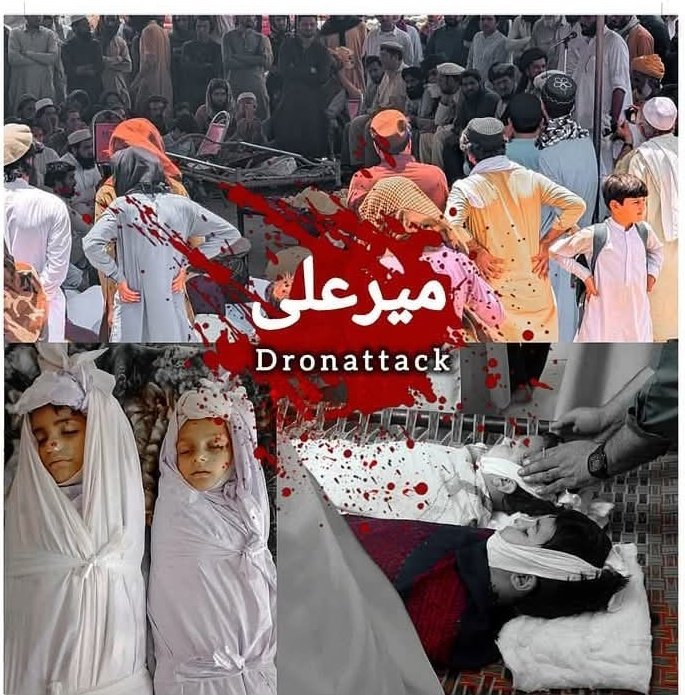IrfanWazir_1's tweet photo. په شمالي وزیرستان میرعلي هرمز کلي کښي د بې پیلوټه الوتکې برید پر ضد د زدکوونکی لخوا د پېښور سپین جومات مخې ته لاريون وکړو
#PashtunRejectMilitarization https://t.co/RKA9uJgwII