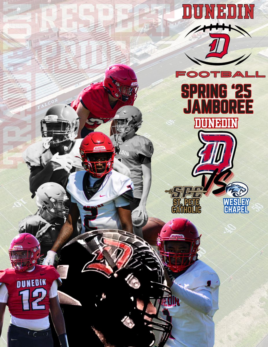 Gameday Information for our Spring '25 Jamboree vs. <a href="/WCHSWildcatsFB/">Wesley Chapel Wildcats Football</a> and <a href="/SPCBaronsFB/">SPC Baron Football</a> 

📅Thursday, May 22, 2025
⏰ 7 PM Kickoff
📍 Dunedin Memorial Stadium, Dunedin, FL
maps.app.goo.gl/7sk89xKWqbzSap…
🎟️gofan.co/event/3628553?…
Cash and Card at the door.
🚗$5 Cash or Card