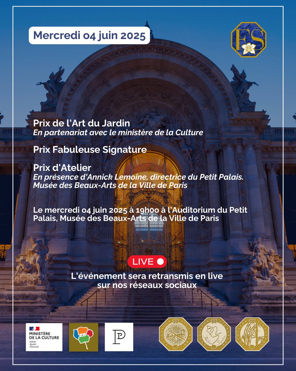 Fondation Signature (@fondationsigna2) on Twitter photo CĂ©rĂ©monie de Remise des Prix 2025 de la <a href="/FONDATIONSIGNA2/">Fondation Signature</a> đ
Le mercredi 4 juin 2025 à 19h00, au <a href="/PetitPalais_/">Petit Palais</a> Musée des Beaux-Arts de la Ville de Paris.
Suivez l'événement en live sur nos réseaux sociaux @fondationsignature !
<a href="/nataliasmalto/">Natalia Smalto</a> <a href="/MinistereCC/">MinistĂšre de la Culture đ«đ·</a> <a href="/aajre_org/">Association Amis Jardins Remarquables EuropĂ©ens</a> CĂ©rĂ©monie de Remise des Prix 2025 de la <a href="/FONDATIONSIGNA2/">Fondation Signature</a> đ
Le mercredi 4 juin 2025 à 19h00, au <a href="/PetitPalais_/">Petit Palais</a> Musée des Beaux-Arts de la Ville de Paris.
Suivez l'événement en live sur nos réseaux sociaux @fondationsignature !
<a href="/nataliasmalto/">Natalia Smalto</a> <a href="/MinistereCC/">MinistĂšre de la Culture đ«đ·</a> <a href="/aajre_org/">Association Amis Jardins Remarquables EuropĂ©ens</a>