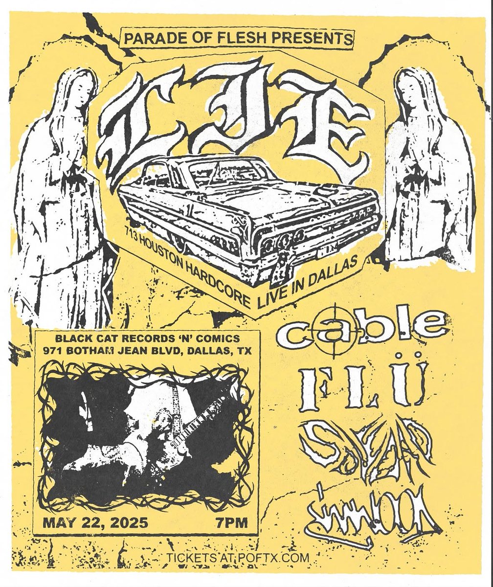 paradeofflesh's tweet photo. LIE hitting DALLAS this THURSDAY w/ CABLE, FLU, SOLEDAD, and, INWOOD. tix available in bio https://t.co/D2VC9skVU6