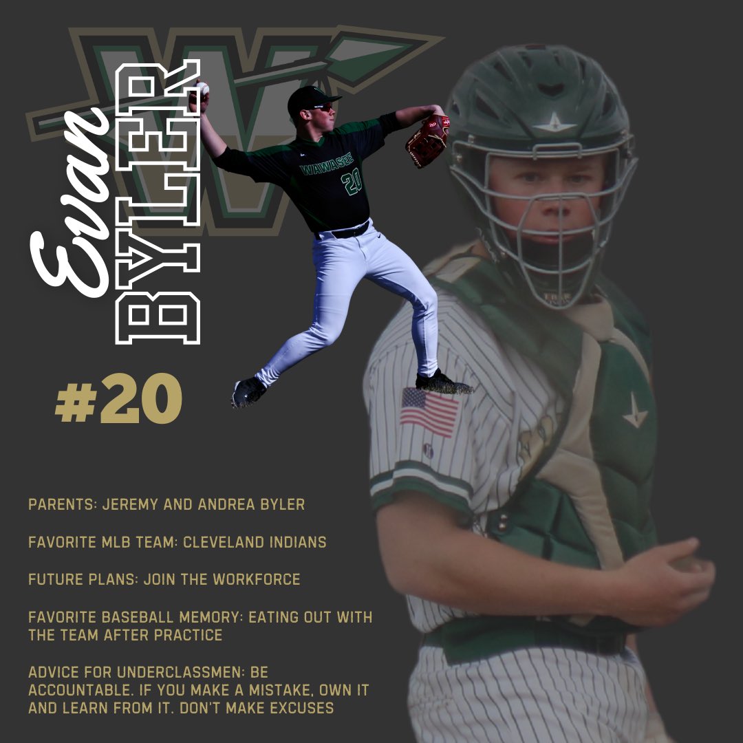 WawaseeBaseball's tweet photo. Tonight is senior night at the ballpark. Get to know our seniors a little by checking out these Senior Spotlights! https://t.co/UlVTNxHImu
