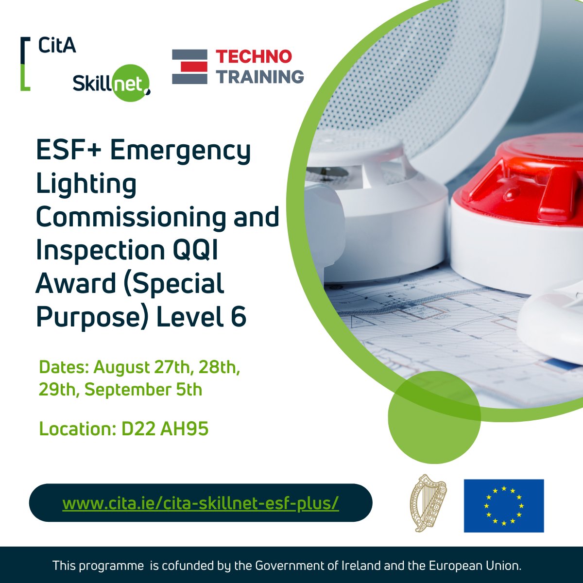 CitA (@cita_ltd) on Twitter photo Ensure compliance and safety with thisĀ QQI-accredited Level 6 Special Purpose Award, designed for professionals responsible for the commissioning and certification of emergency lighting systems.
Contact daria@cita.ie for more information. Ensure compliance and safety with thisĀ QQI-accredited Level 6 Special Purpose Award, designed for professionals responsible for the commissioning and certification of emergency lighting systems.
Contact daria@cita.ie for more information.