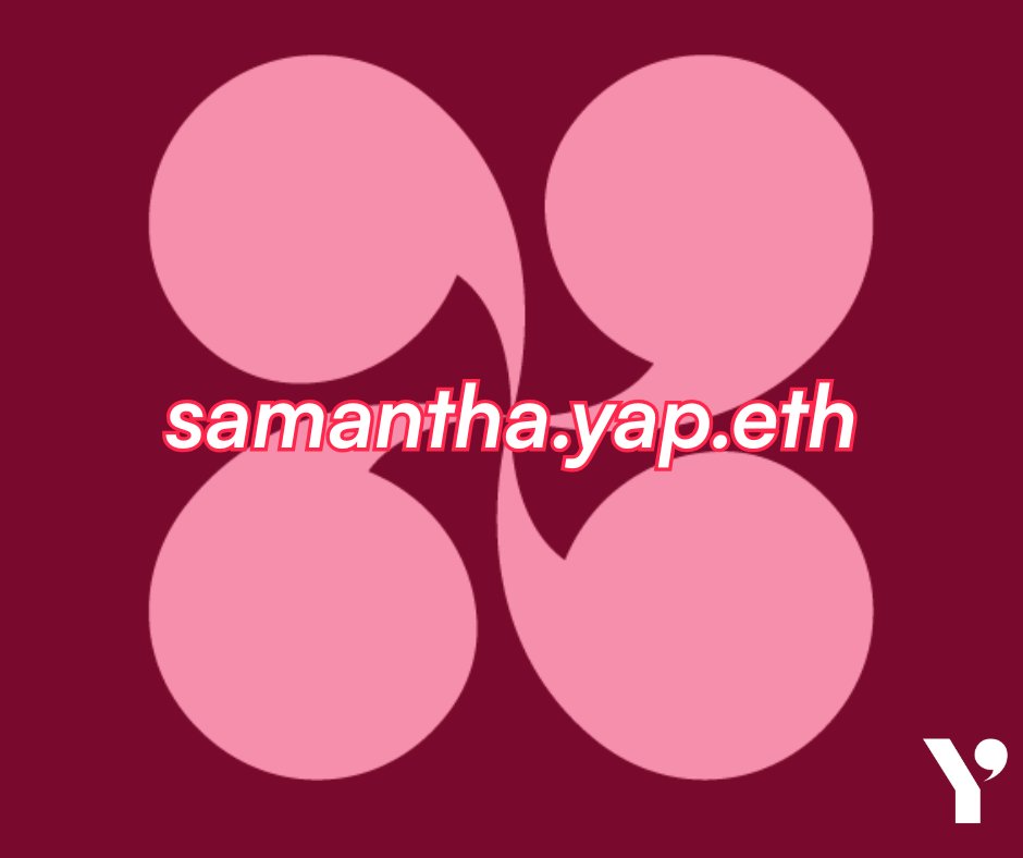 How to prove you're a yapper onchain? 

app.ens.domains/samantha.yap.e…

Via <a href="/ensdomains/">ens.eth</a> 🌸