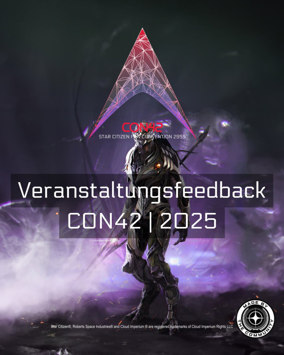 CON42 - Die Star Citizen Fanconvention (@con42de) on Twitter photo Wir freuen uns auf euer Feedback zur #CON42 #starcitizen forms.gle/ojZH5wxcyfWgdE… Wir freuen uns auf euer Feedback zur #CON42 #starcitizen forms.gle/ojZH5wxcyfWgdE…