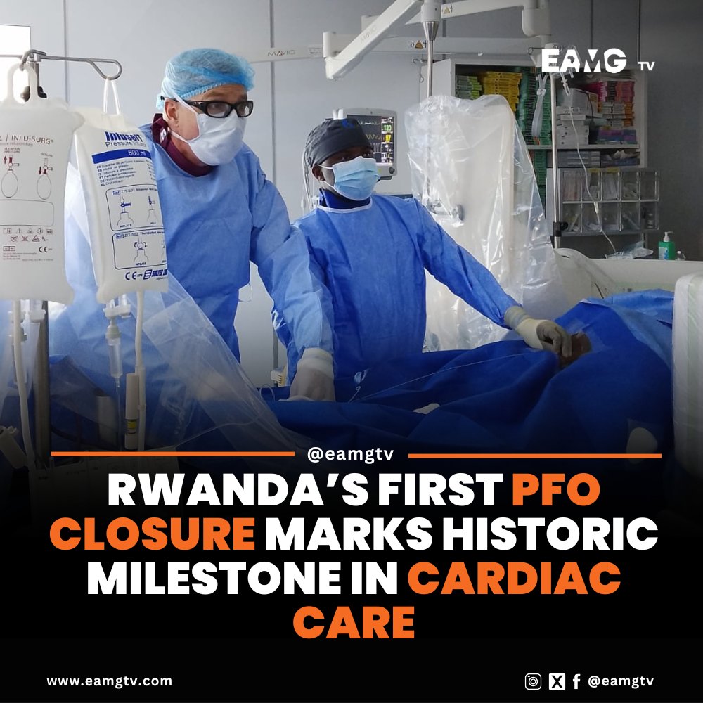 EAMGtv's tweet photo. On May 16, 2025, @kfaisalhospital performed Rwanda’s first percutaneous closure of a patent foramen ovale (PFO), led by Dr. Hugues Lucron (Switzerland) and Dr. Gérard Misago, a Rwandan cardiologist and fellow of @SaveChildsHeart 
This marks a step forward in the development of cardiovascular care in the country.
Your Thoughts ?
#EAMGtv @RwandaHealth https://t.co/73Reqj5P2r