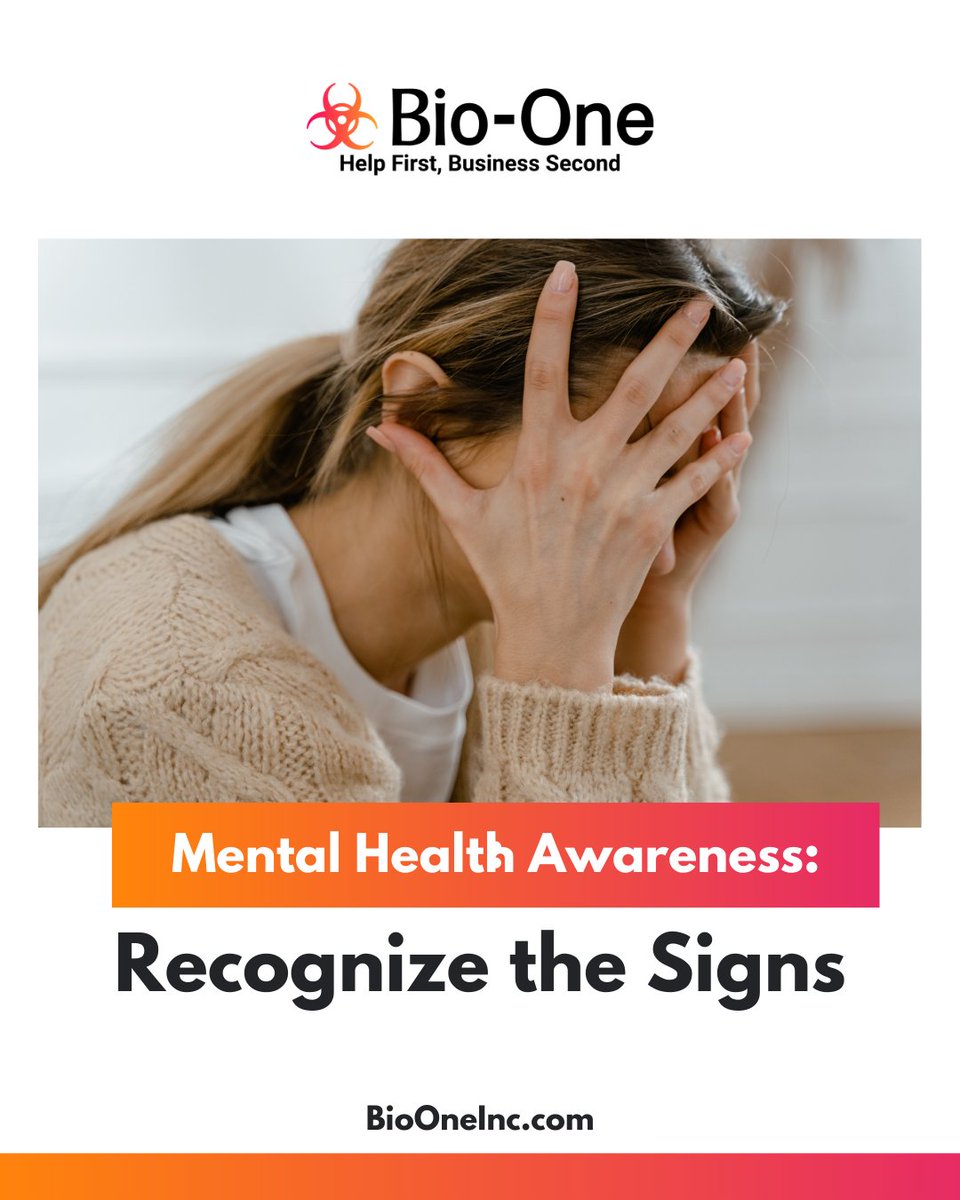BioOneInc's tweet photo. May is #MentalHealthAwareness Month.
Recognizing signs of distress—like withdrawal, hopelessness, or mood swings—can save lives.
If you notice these signs, check in, offer support, and connect them to help.
#SuicidePrevention https://t.co/rTHyZHhkUw