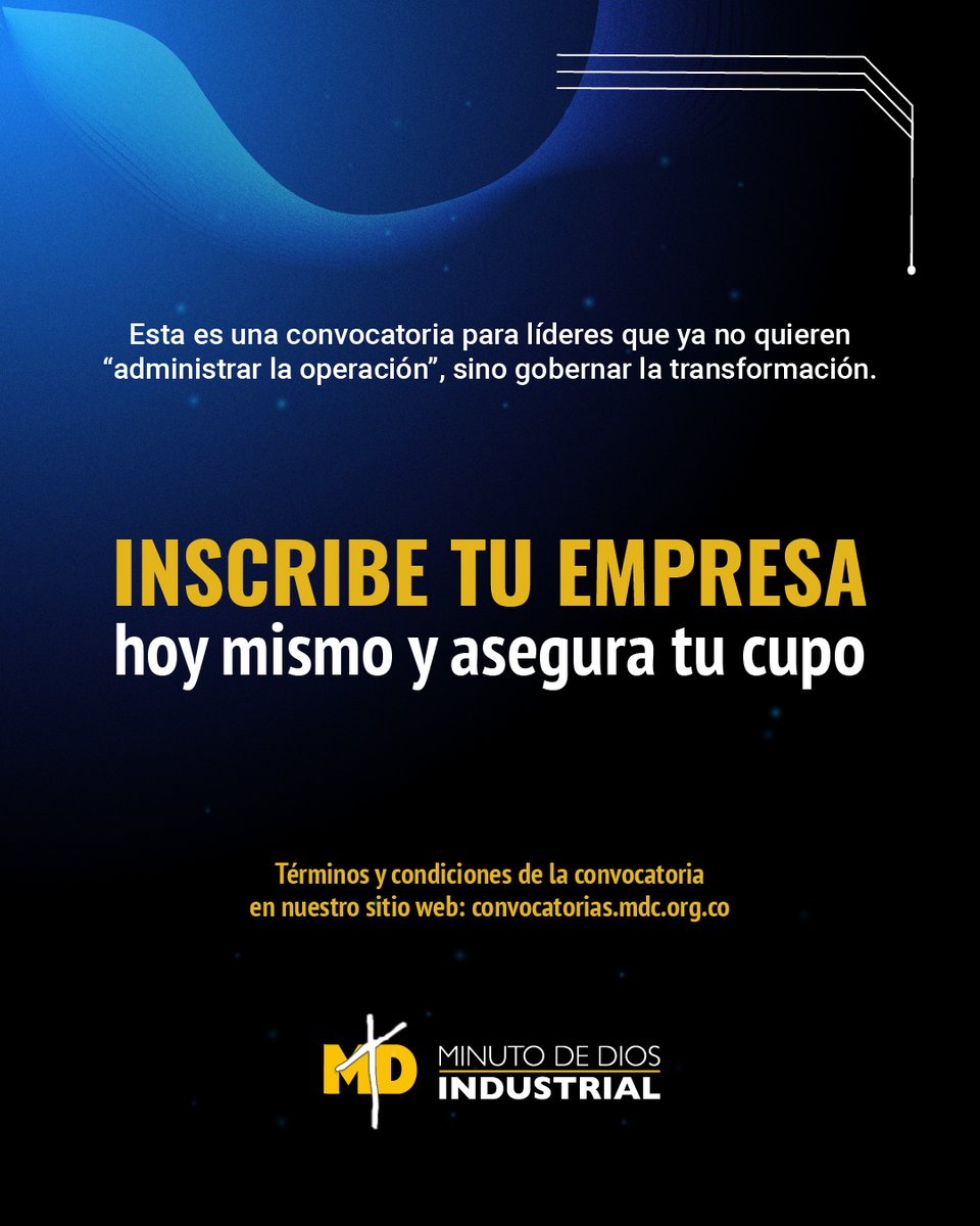 MinutodeDiosInd's tweet photo. 📢 ¿Eres #empresario o #Líder con experiencia tomando decisiones en tu organización?👨🏽‍💼

Buscamos líderes que quieren transformar la forma en que dirigen, ejecutan y deciden. 🚀Postúlate al Programa de Fortalecimiento Empresarial VisionES 1.0: https://t.co/YQOWyqFbtk https://t.co/O67jgRzpE3