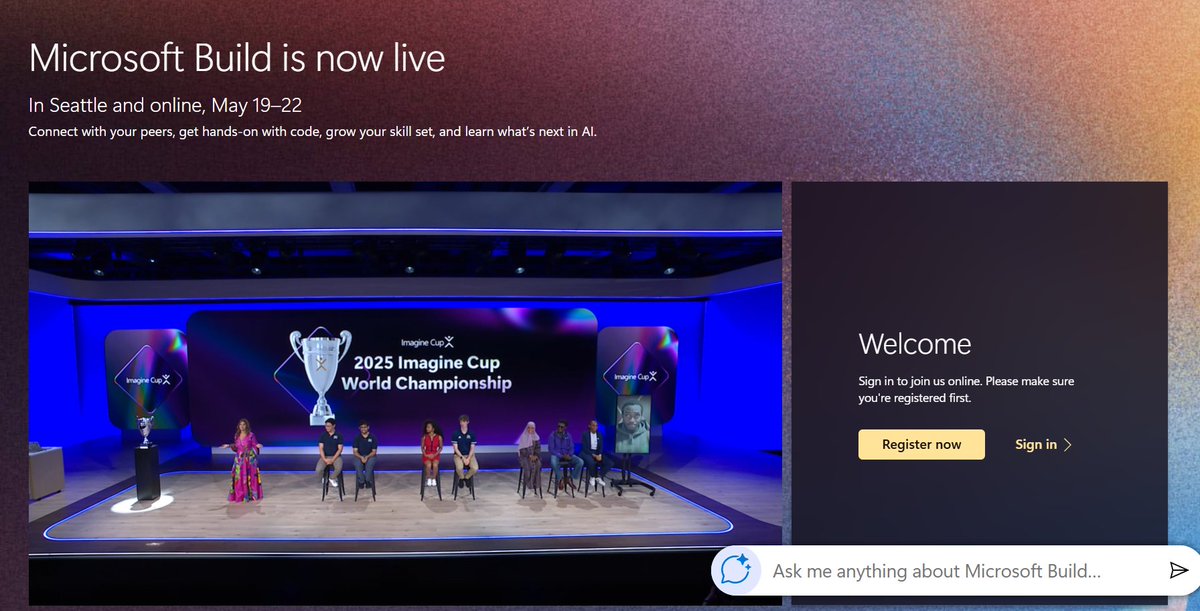 Saeedam92's tweet image. بچه ها، #MicrosoftBuild شروع شده و کلی ورکشاپ و ایونت های خفن و رایگان داره... 

از دستش ندین... 
build.microsoft.com/en-US/home