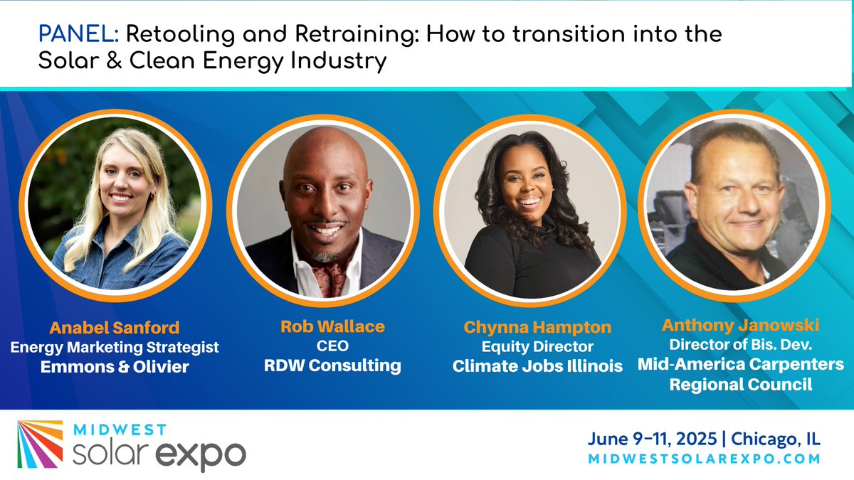 Climate Jobs Illinois (@climatejobsil) on Twitter photo Join our very own <a href="/chynnashampton/">Got Diversity & Inclusion?</a> at the Midwest Solar Expo on 6/10 3:30-4:15pm for a panel discussion on training and career development opportunities in the solar sector midwestsolarexpo.com Join our very own <a href="/chynnashampton/">Got Diversity & Inclusion?</a> at the Midwest Solar Expo on 6/10 3:30-4:15pm for a panel discussion on training and career development opportunities in the solar sector midwestsolarexpo.com