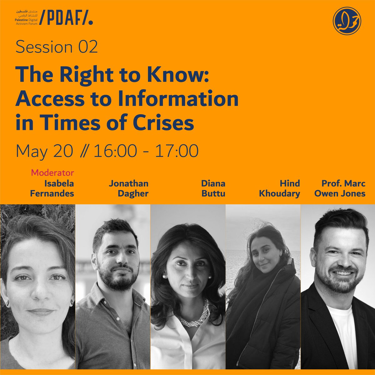 marcowenjones's tweet photo. The Right to Know: Access to Information in Times of Crisis Register now! Join us tomorrow.
https://t.co/FPvh4msjpH
#PDAF2025 @torproject @theIMEU @dianabuttu @Hind_Gaza @marcowenjones https://t.co/JAx5aiOqEa