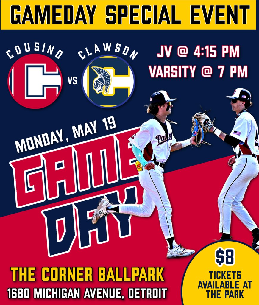 Game day im Detroit.  Come join us for this special event.  Tickets are $8.