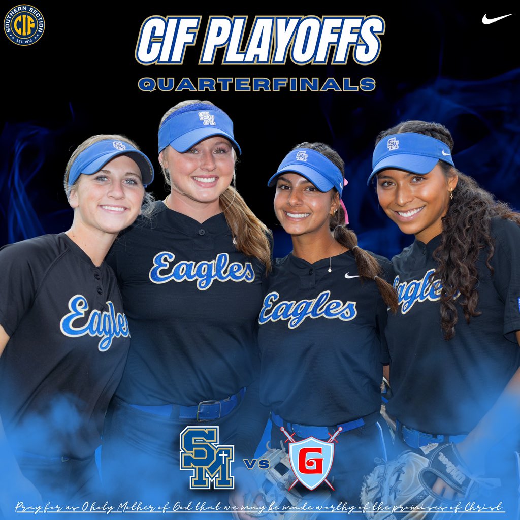 🚨 CIF Quarterfinal Alert 🚨 
Your Lady Eagles are taking the field this Wednesday in a huge showdown vs Ganesha High School. Let’s pack the nest and bring the energy - come out and show your support! 

📍Santa Margarita Softball Field
⏰ First Pitch at 3:15pm