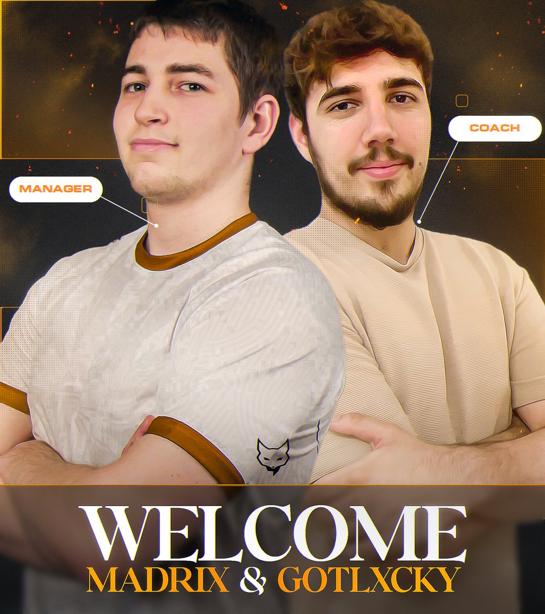 Pour atteindre nos objectifs, nous avons besoin d’un encadrement 🧠

Bienvenue à notre nouveau staff Valorant 

<a href="/Madrix_Esport/">Madrix</a> Manager
<a href="/Gotlxcky/">Gotlxcky</a> Coach

#RaiseYourSpirit 🟡⚫️