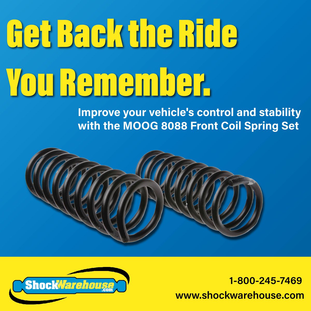 Shockwarehouse's tweet image. ‼️ On Sale Now‼️
Upgrade your vehicle with the MOOG 8088 Front Coil Spring Set—now $100.46 (was $135.28).
👉  shorturl.at/fZmtd  👈

Perfect for Traveling with Your Ford Falcon, Mercury Comet, and Ford Mustang. 🚗💨
#CoilSpring #MOOG #Shockwarehouse #car #carparts