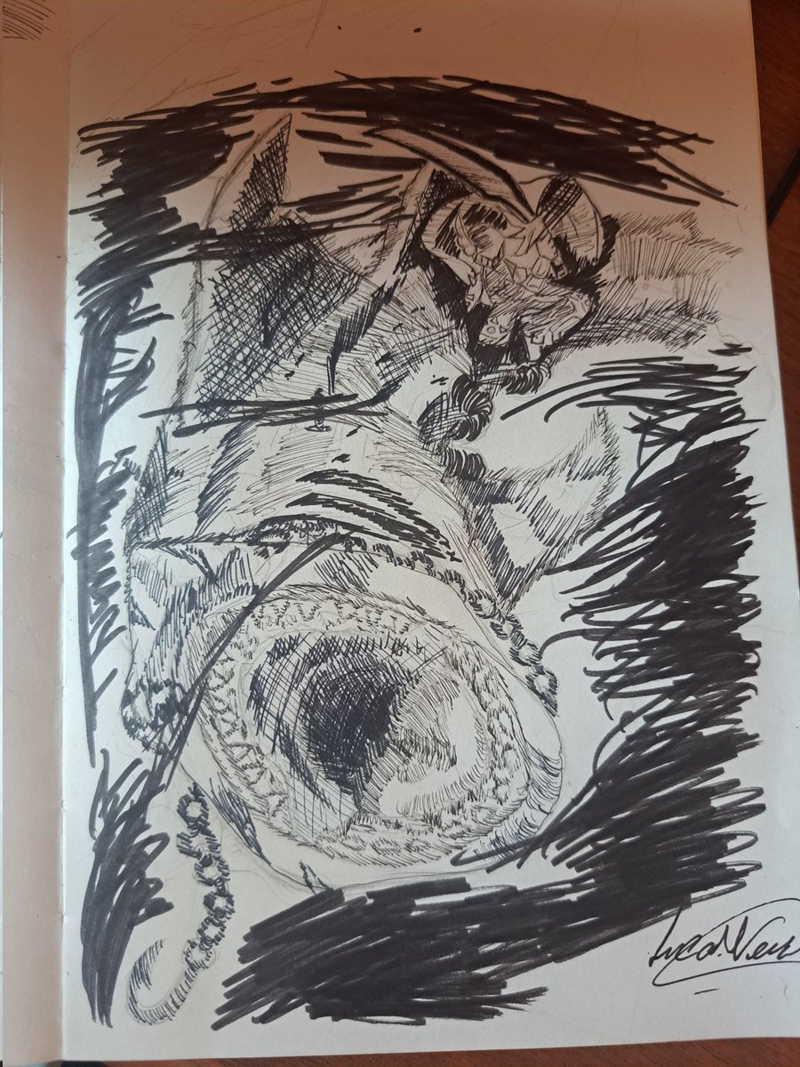 DestroyerBeach's tweet photo. Finalmente uma postagem kkkkk completando o desenho e praticando con caneta preta https://t.co/006aPdCYba