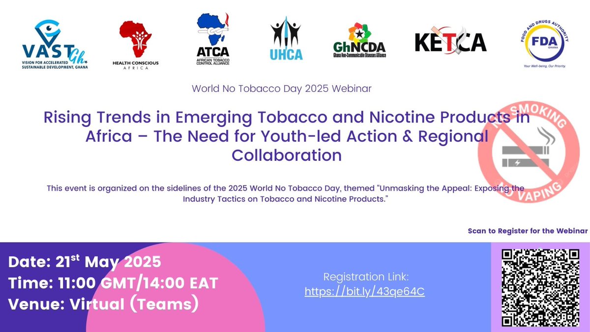Discover the truth behind the industry's tactics and connect with fellow change agents, building a movement to protect African youth from the next generation of addiction.
Your voice matters in this critical conversation as part of #WNTD25.
Register here: bit.ly/43qe64C