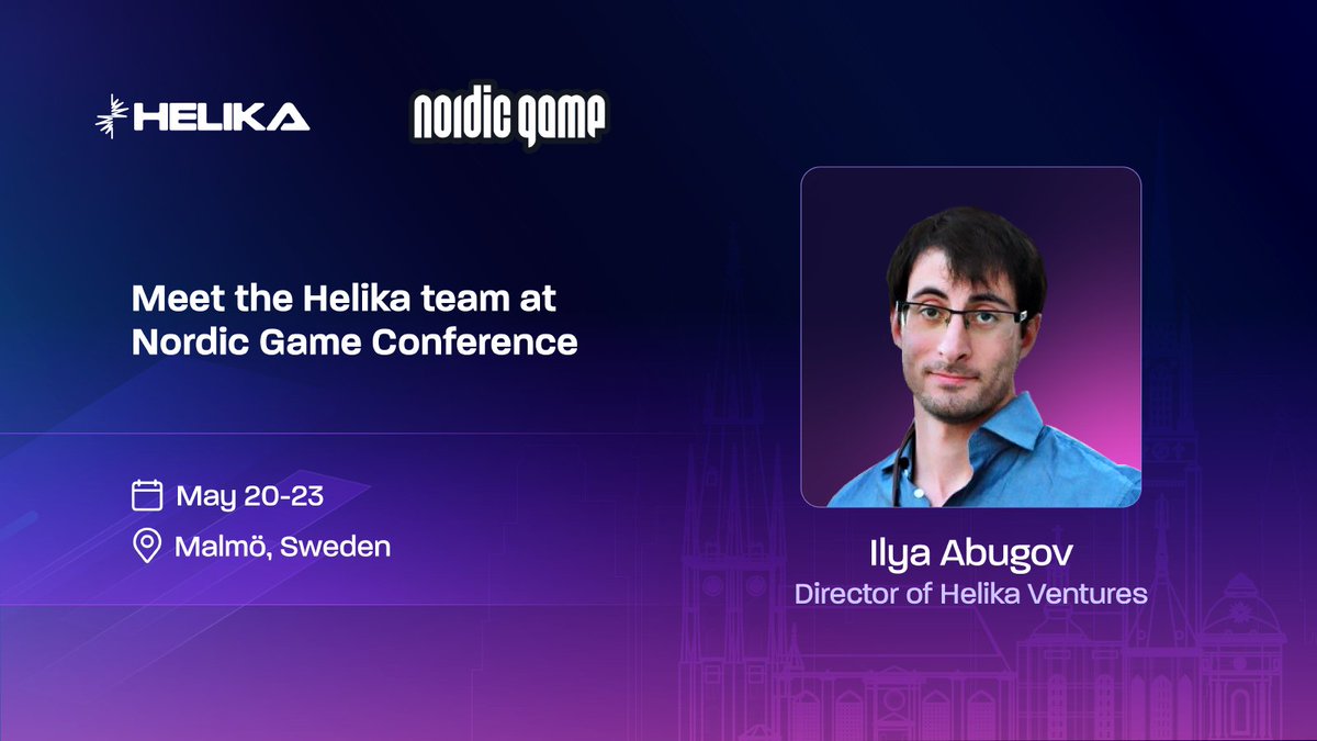 HELIKA (@helikagaming) on Twitter photo Helika Ventures is heading north! 🇸🇪
Our Director, Ilya Abugov <a href="/AbugovIlya/">Ilya Abugov - Helika 🔜 Devcom 🔜 Gamescom</a>, will be on the ground at <a href="/NordicGame/">Nordic Game</a> in Malmö — meeting with game creators and partners driving the industry forward.
🤝 If you're attending and working on something exciting — let's connect. Helika Ventures is heading north! 🇸🇪
Our Director, Ilya Abugov <a href="/AbugovIlya/">Ilya Abugov - Helika 🔜 Devcom 🔜 Gamescom</a>, will be on the ground at <a href="/NordicGame/">Nordic Game</a> in Malmö — meeting with game creators and partners driving the industry forward.
🤝 If you're attending and working on something exciting — let's connect.