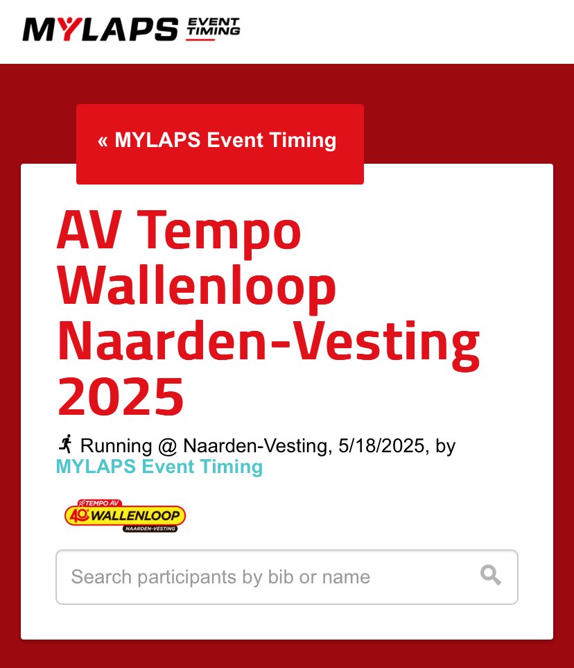 Het heeft even geduurd. Maar de #uitslagen van de #Wallenloop #Naarden staan online!

Met de foto’s zijn we nog druk bezig, daar nog even geduld voor….

results.sporthive.com/events/7326269…