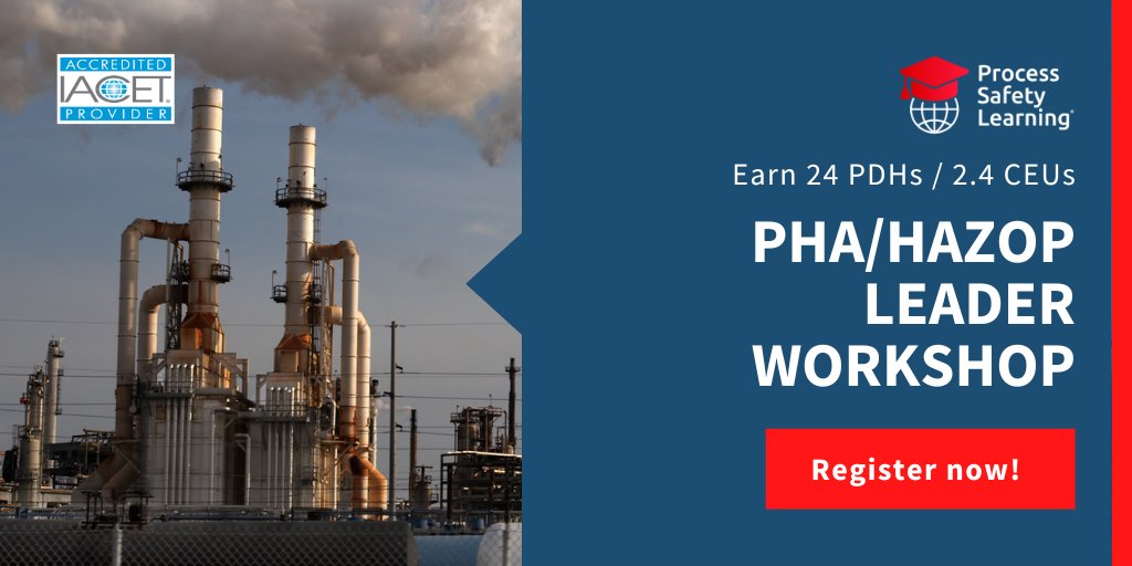 psl_lms's tweet image. Hurry—seats are going FAST for our June PHA/HAZOP Leader workshop. Learn more and register today: bit.ly/3GPm4vr #HazardIdentification #ProcessSafetyManagementTraining #RegisterNow