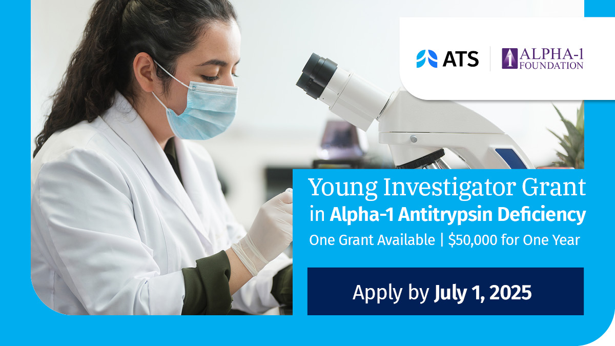 Alpha-1 Foundation (@alphafriend) on Twitter photo Interested in pursuing a career in Alpha-1 research? A1F and <a href="/atscommunity/">American Thoracic Society (ATS)</a> have partnered to support investigators starting their research careers and intend to pursue a career with AAT Deficiency. For more information about this grant opportunity: research.thoracic.org/grants/partner… Interested in pursuing a career in Alpha-1 research? A1F and <a href="/atscommunity/">American Thoracic Society (ATS)</a> have partnered to support investigators starting their research careers and intend to pursue a career with AAT Deficiency. For more information about this grant opportunity: research.thoracic.org/grants/partner…
