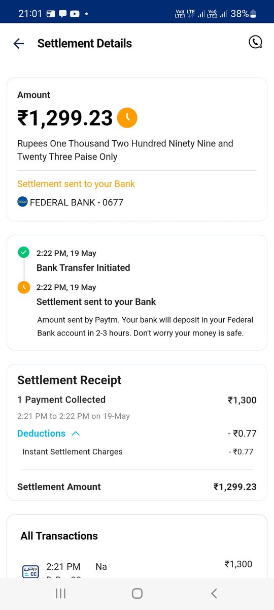 Samsonarockiya2's tweet photo. @Paytm again and again very very poor service by Paytm business: till now I didn't get my settlement amount I gave settle now option after that due to some technical issue on your side till now I get didn't get my money I want immediate settlement of my amount. https://t.co/vK1M7Ojo5I