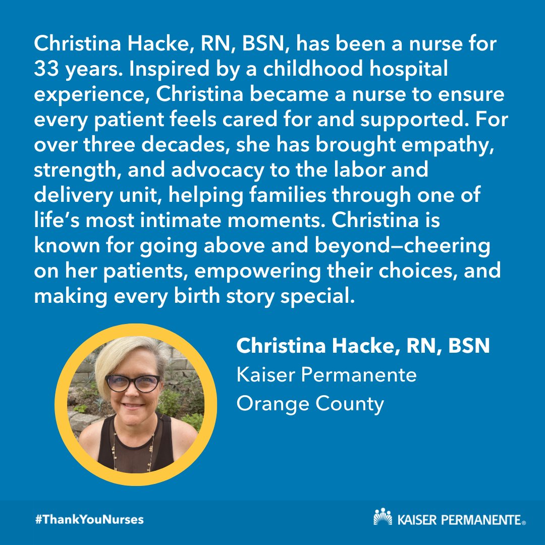 Meet Christina Hacke, RN, BSN, who has dedicated 33 years to supporting families through one of life’s most meaningful moments — childbirth. Her compassion, advocacy, and expertise make a lasting impact on every patient she cares for. 💙 #NursesMonth #ThankYouNurses