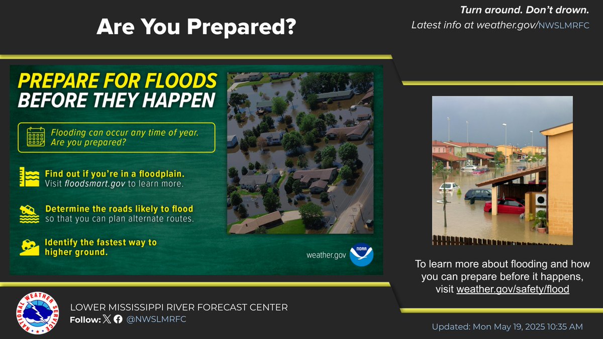 Flooding can occur during any time of the year, so it’s always best to be prepared! #WeatherReady
