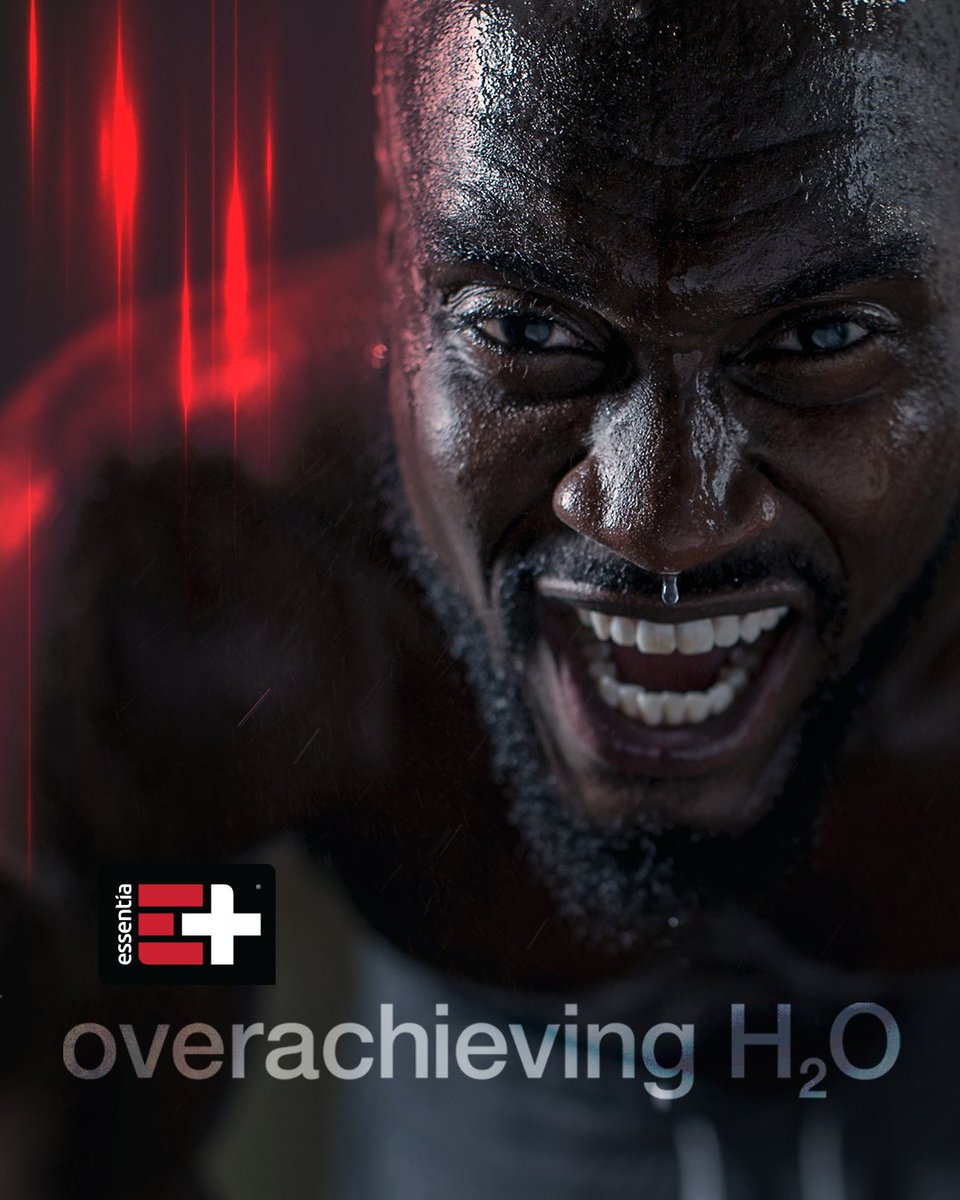 Earned sweat 💦, overachieving hydration 💧. Essentia keeps you locked in and pushing forward. #OverachievingH2O