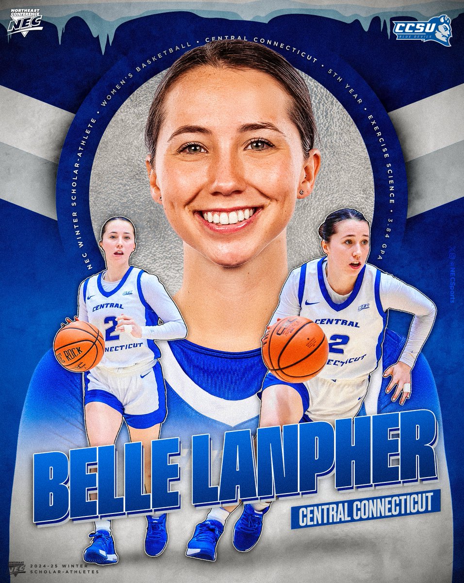 Northeast Conference (@necsports) on Twitter photo โ๏ธ The 2๏ธโฃ0๏ธโฃ2๏ธโฃ4๏ธโฃ-2๏ธโฃ5๏ธโฃ #NECWBB Co-Scholar-Athlete of the Year is ๐๐ฒ๐น๐น๐ฒ ๐๐ฎ๐ป๐ฝ๐ต๐ฒ๐ฟ from <a href="/CCSUBlueDevils/">CCSU Blue Devils</a> โผ๏ธ
๐ Averaged 23.0 ppg in conference action
๐
CCSU's 1st-ever NEC Player of the Year honoree
๐ฏ Holds a 3.84 GPA
๐ Studying Exercise Science
#NECelite x <a href="/nechoops/">Northeast Conference</a> x โ๏ธ The 2๏ธโฃ0๏ธโฃ2๏ธโฃ4๏ธโฃ-2๏ธโฃ5๏ธโฃ #NECWBB Co-Scholar-Athlete of the Year is ๐๐ฒ๐น๐น๐ฒ ๐๐ฎ๐ป๐ฝ๐ต๐ฒ๐ฟ from <a href="/CCSUBlueDevils/">CCSU Blue Devils</a> โผ๏ธ
๐ Averaged 23.0 ppg in conference action
๐
CCSU's 1st-ever NEC Player of the Year honoree
๐ฏ Holds a 3.84 GPA
๐ Studying Exercise Science
#NECelite x <a href="/nechoops/">Northeast Conference</a> x