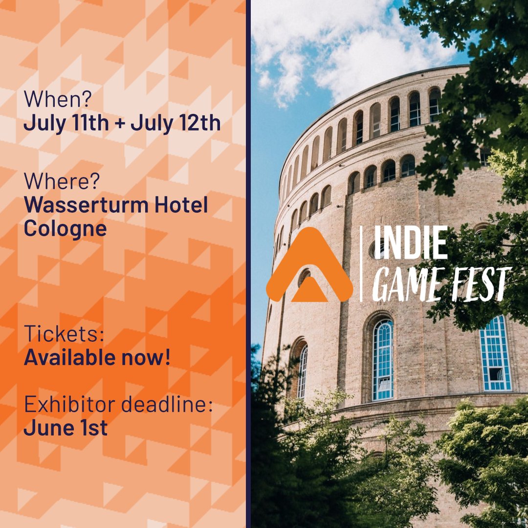 Are your #gamedev calendars filled up yet? 📆

If you love #indiegames as much as we do—and would enjoy a weekend in Germany—you should also consider visiting our very own #IndieGameFest!   

🎟️ Get tickets: indiegamefest.de/tickets
🎮 Register a project: indiegamefest.de/register