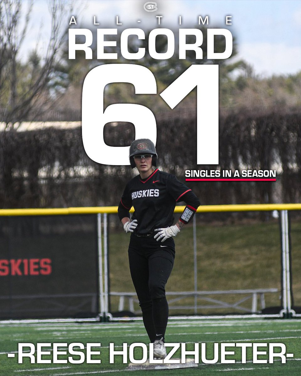 𝐀𝐋𝐋-𝐓𝐈𝐌𝐄 𝐒𝐈𝐍𝐆𝐋𝐄𝐒 𝐈𝐍 𝐀 𝐒𝐄𝐀𝐒𝐎𝐍 𝐑𝐄𝐂𝐎𝐑𝐃

Congrats to 𝐑𝐞𝐞𝐬𝐞 𝐇𝐨𝐥𝐳𝐡𝐮𝐞𝐭𝐞𝐫, who tallied 6️⃣1️⃣ singles this year, tying the program record set by Abby Vela in 2004 👏

#PackMentality 🐾 | #HuskiesSoftball 🥎 | <a href="/Reeseholz28/">Reese Holzhueter</a>