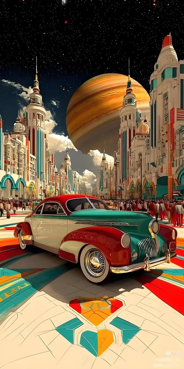 Pop Futurism, where vibrant colors dance with technological dreams, pulsing through light and shadow, weaving the rhythm of our era, prophesying a boundless, radiant future.