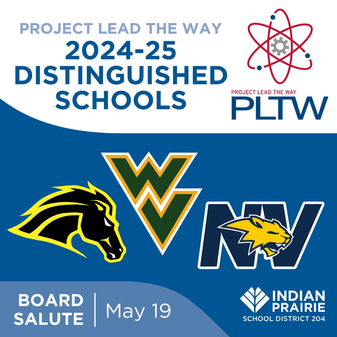 Indian Prairie 204 (@ipsd204) on Twitter photo Congratulations to Metea Valley, Neuqua Valley, and Waubonsie Valley high schools on being recognized as Project Lead the Way Distinguished Schools. @MeteaValley <a href="/NeuquaValley/">Neuqua Valley High School</a> <a href="/WaubonsieValley/">Waubonsie Valley HS</a> #boardsalute <a href="/PLTWorg/">Project Lead The Way</a> Congratulations to Metea Valley, Neuqua Valley, and Waubonsie Valley high schools on being recognized as Project Lead the Way Distinguished Schools. @MeteaValley <a href="/NeuquaValley/">Neuqua Valley High School</a> <a href="/WaubonsieValley/">Waubonsie Valley HS</a> #boardsalute <a href="/PLTWorg/">Project Lead The Way</a>