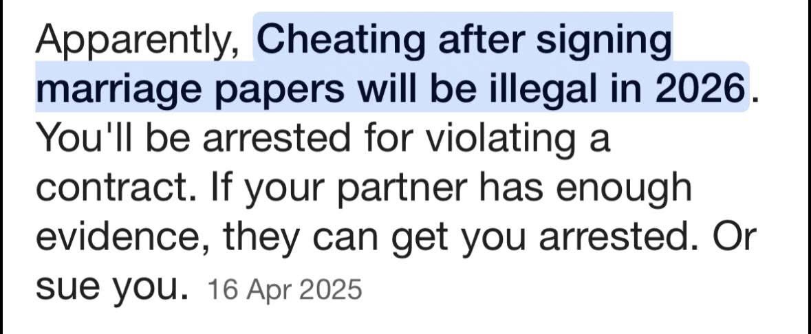 Savage4nat03's tweet photo. Cheating after signing papers will be illegal in 2026 yayyyyyyy🤣🤣🤣🤣 https://t.co/nGiXA0cGX9