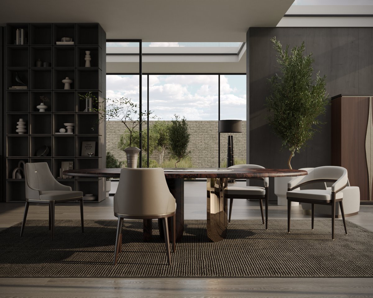 _Aster_BE's tweet photo. Comfort and sophistication at the table โจ
๐๐ฅ๐๐ญ๐จ๐ง ๐๐ข๐ง๐ข๐ง๐ ๐๐ก๐๐ข๐ซ features sinuous lines on the backrest, following to the seat where the arms rest, while the robust wood structure supports it.
#aster #boundlessexpressions #interiordesign
#luxurydesign https://t.co/PTa83BSBua