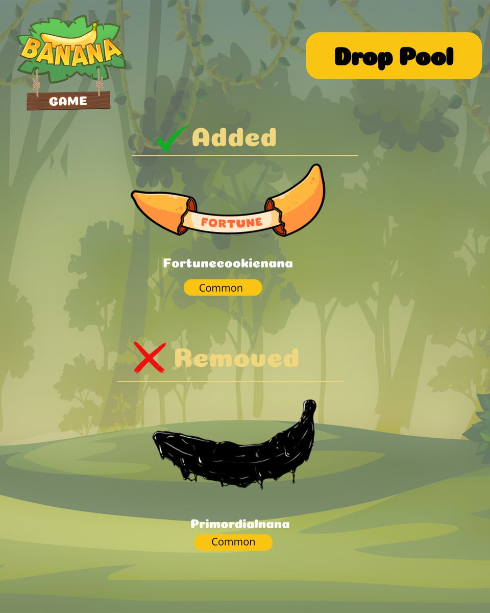 bananaxsteam's tweet photo. ๐ Banana Drop Pool Alert! ๐
New update on Banana!
Primordialnana is out! And Fortunecookienana was freshly added.
What fortune will you get? ๐ค
Download Now. Only on Steam: https://t.co/AUUjNcamVq
#BananaGame , #ClickerGames, #SteamGames, #IndieGameCommunity, #IndieGaming, #BananaTime, #GamingAddicts, #ClickerAddict, #CasualGaming, #BananaChallenge, #ClickerLife, #GameOnSteam, #FunClickerGames, #BananaVibes, #ViralClickerGame, #PlayBananaGame