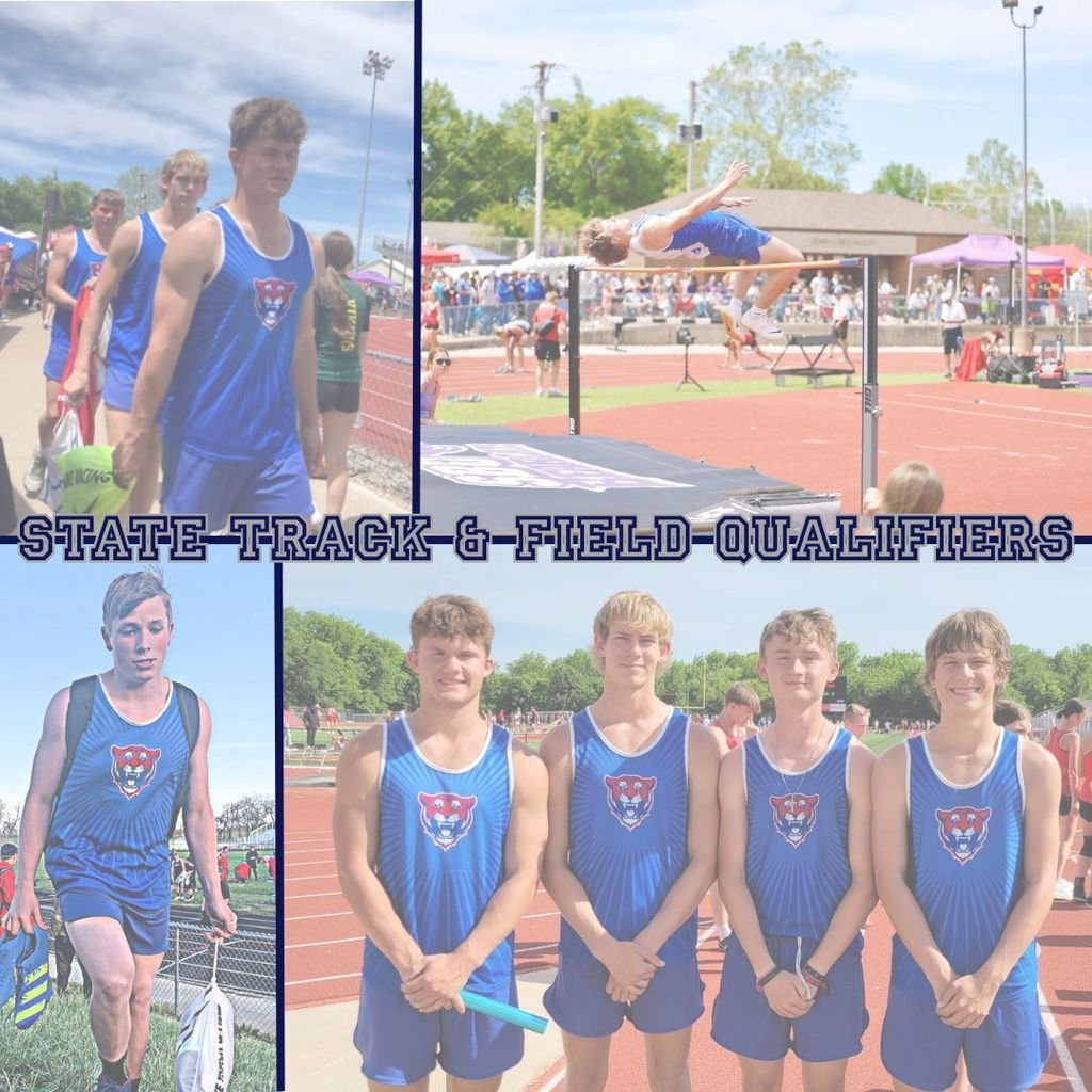 PrincipalRhhs's tweet photo. The Rich Hill Track team has qualified for State in 9 events!  Be on the lookout for more information regarding the state meet in Jefferson City.
Good luck to our Track &amp; Field Tigers!!! https://t.co/D9tBzKDHd2
