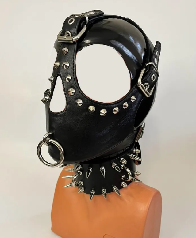 who is interested in this leather hood with collar ?
Inbox me for the price and order.