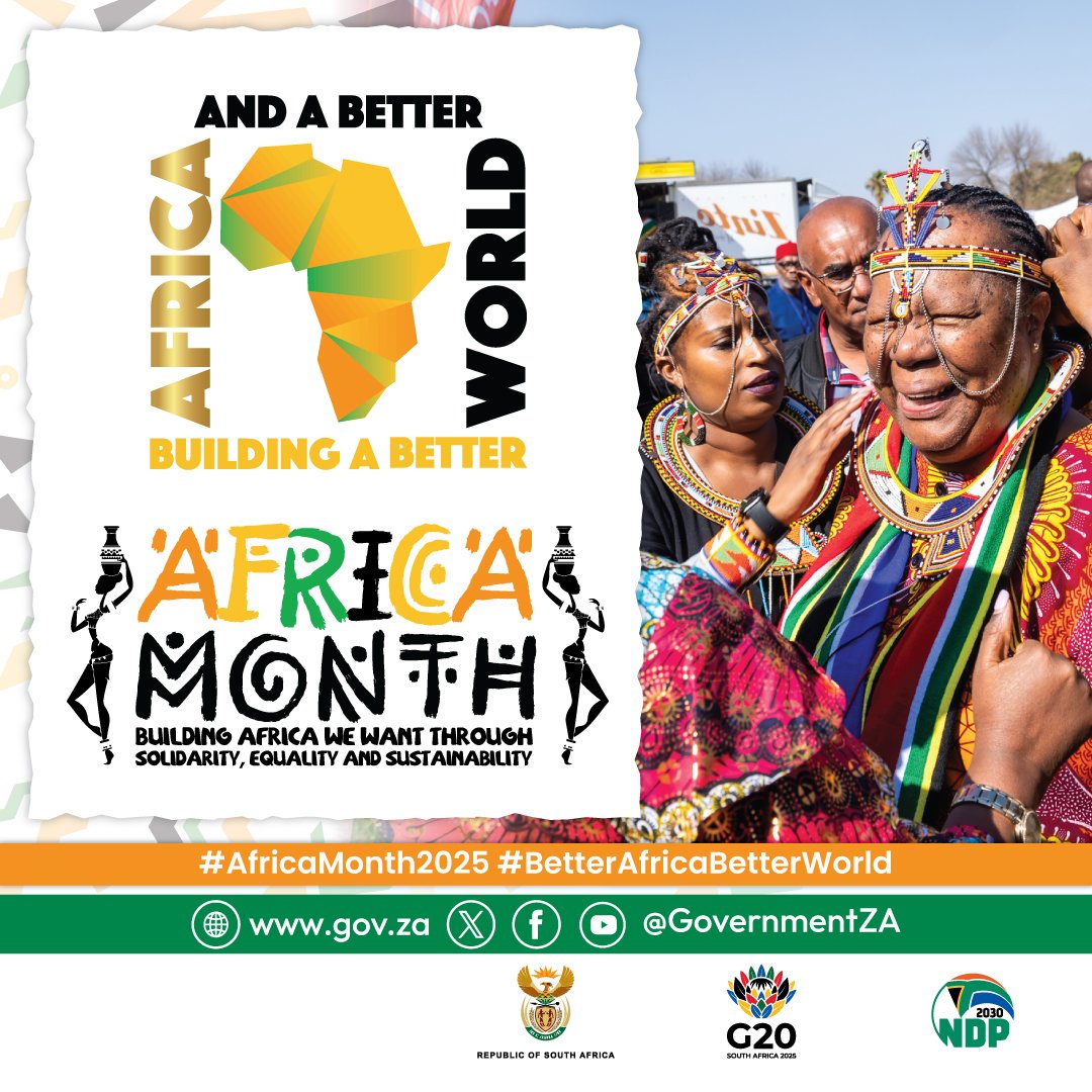 This year Africa Month will be commemorated under the theme: “Celebrating 30 Years of Freedom: Building Africa we want through solidarity, equality, and sustainability’’.
#AfricaMonth2025 #BetterAfricaBetterWorld