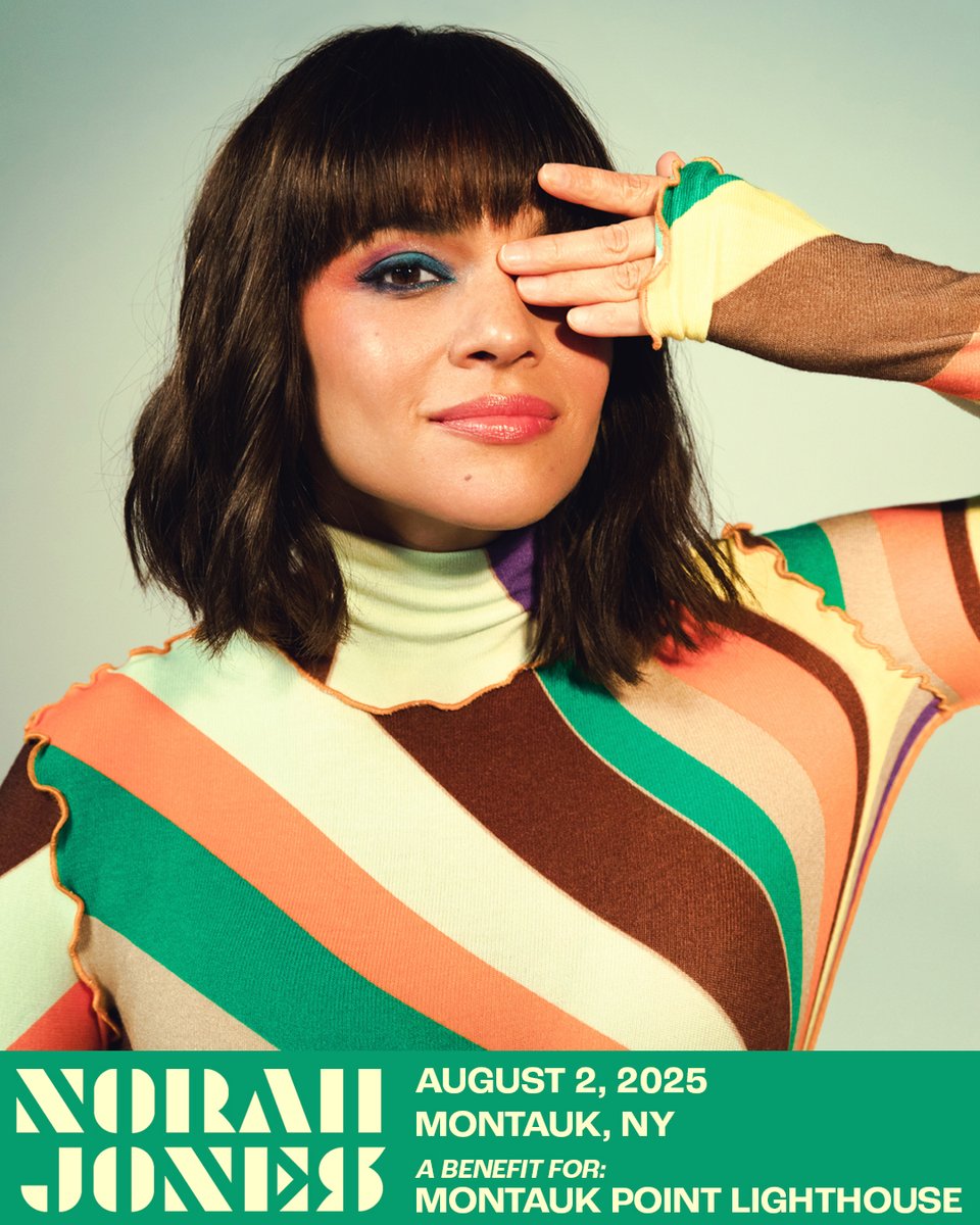 Norah Jones (@norahjones) on Twitter photo Heading to Montauk on August 2nd for a benefit supporting Montauk Point Lighthouse (<a href="/MTKLighthouse/">Montauk Lighthouse</a>)!
The pre-sale will begin May 21st at 10am ET.
Use code: PARADISE
NorahJones.lnk.to/MNY25 Heading to Montauk on August 2nd for a benefit supporting Montauk Point Lighthouse (<a href="/MTKLighthouse/">Montauk Lighthouse</a>)!
The pre-sale will begin May 21st at 10am ET.
Use code: PARADISE
NorahJones.lnk.to/MNY25