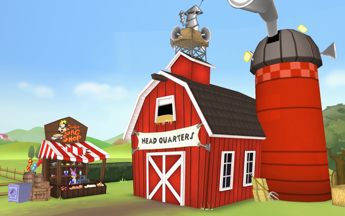godsguitar7's tweet image. My model of #Toontown 's unreleased playground, Funny Farm, is complete! Look below for all images and a video! 🧑🌾👀