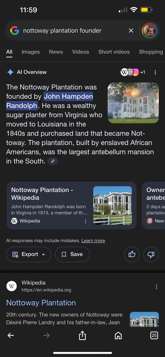 darvidosiris's tweet image. The Nottoway Plantation was started by John Hampden Randolph. The Randolph family have a deep connection with Pocahontas and Thomas Jefferson &amp;amp; were all one of the first families of Virginia #TheGoldenChief