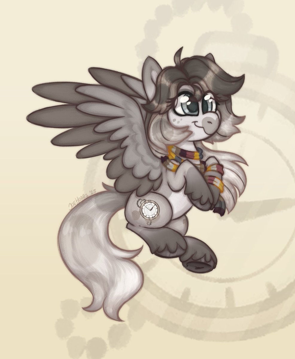 Art trade with Sugar_0612 !! 
Her little DerpyWhooves nextgen girlie!! so incredibly cute!! eeee!!